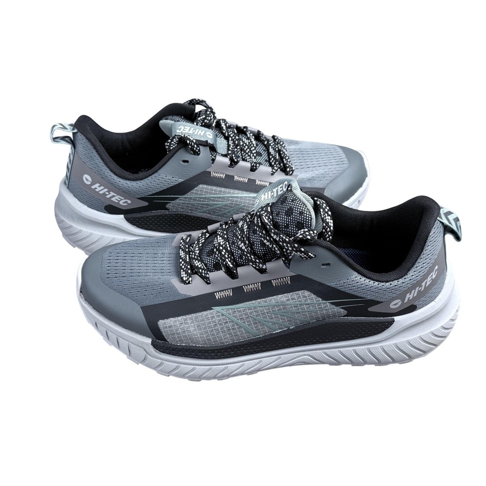 Mens Hi-Tec Shoes Size 9 Gray Microchip Trail Running Athletic‎ Sneakers 1930429